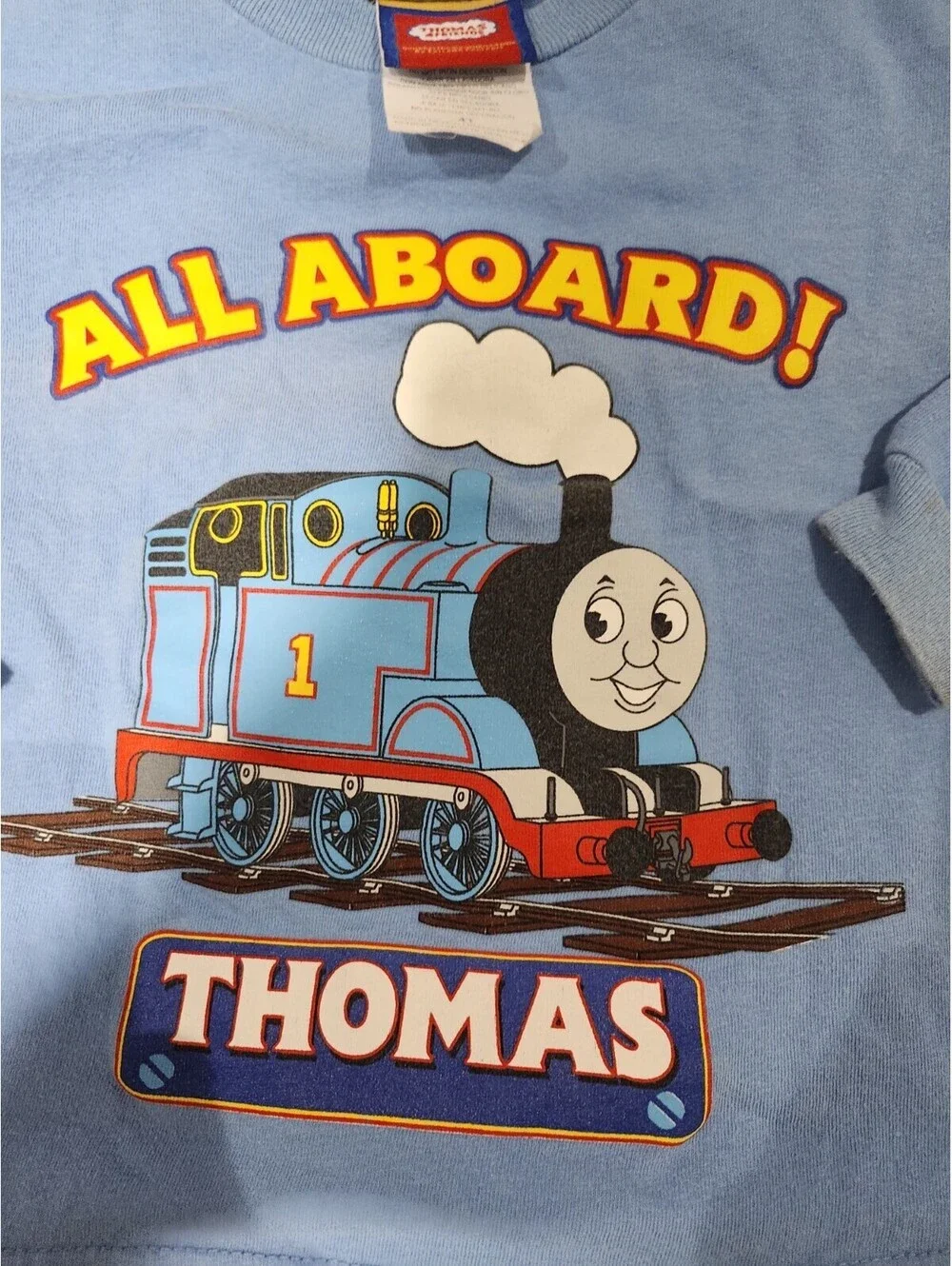 Vintage Y2K Kids Size 4 Thomas The Train Long Sleeve Shirt Rare
